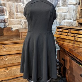 B Darlin Black Halter-Style Dress w/Mesh Inserts