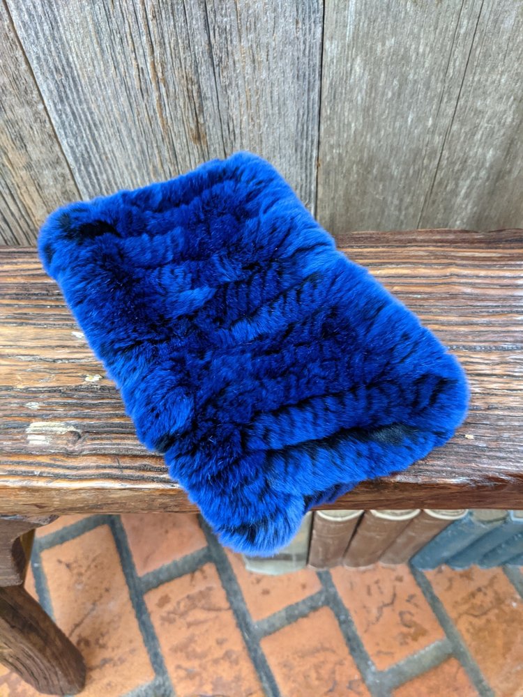 Royal Blue Knitted Rabbit Headband