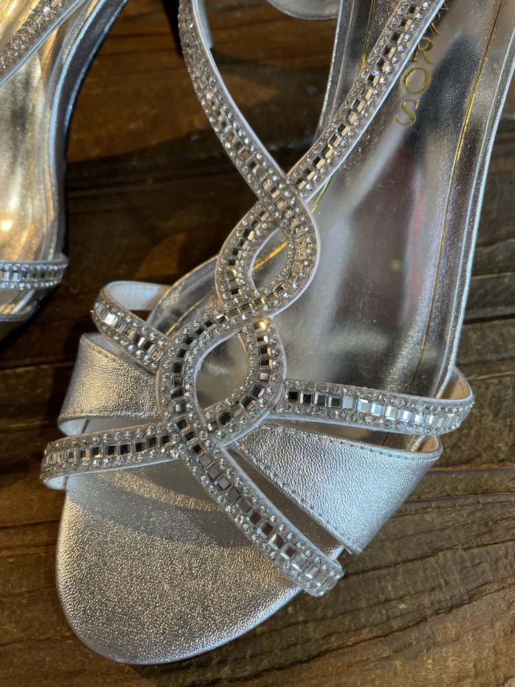 Caparros Silver Jewel Strappy Heel, Size 8