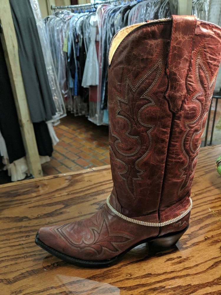 Gold  Rhinestone Choker/ Boot Bling