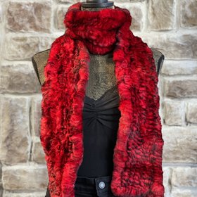Red Knitted Rabbit Scarf