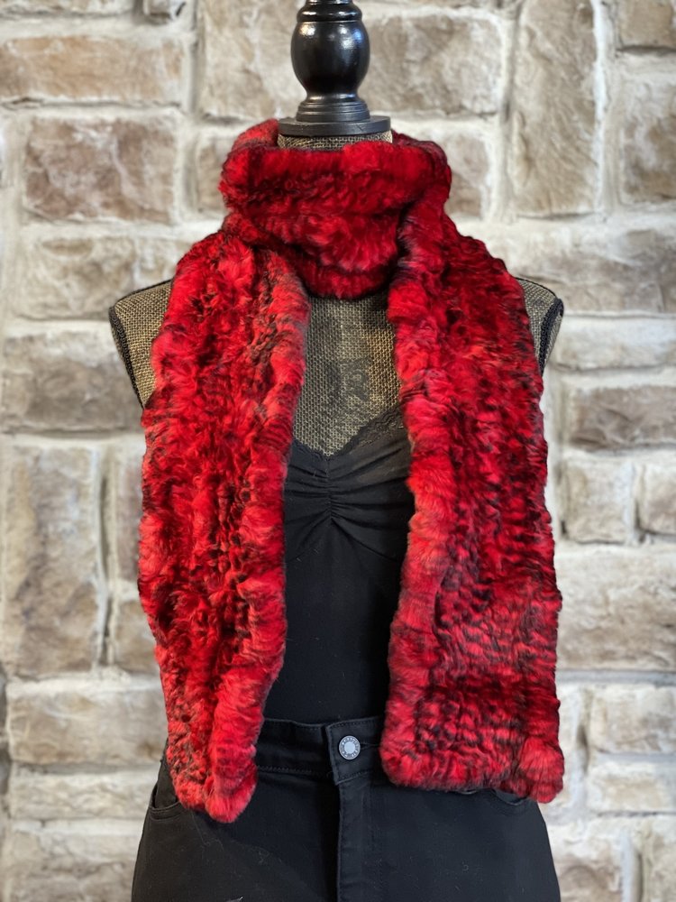 Red Knitted Rabbit Scarf
