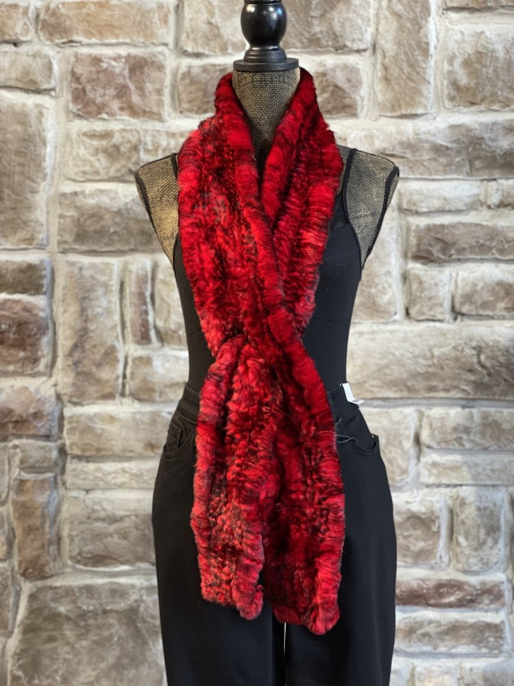 Red Knitted Rabbit Scarf