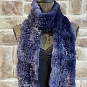 Navy Knitted Rabbit Scarf