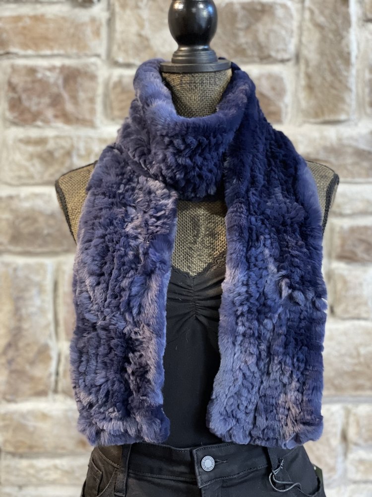 Navy Knitted Rabbit Scarf