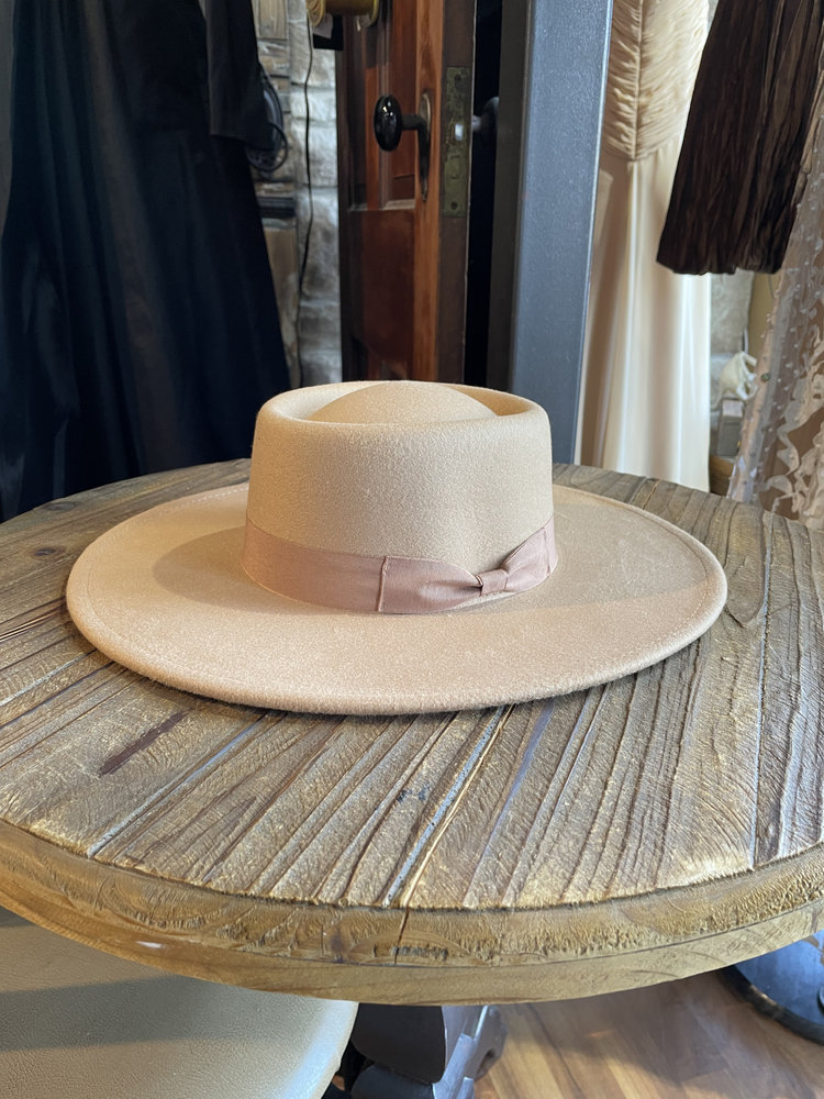 Tan Poly-Felt Hat