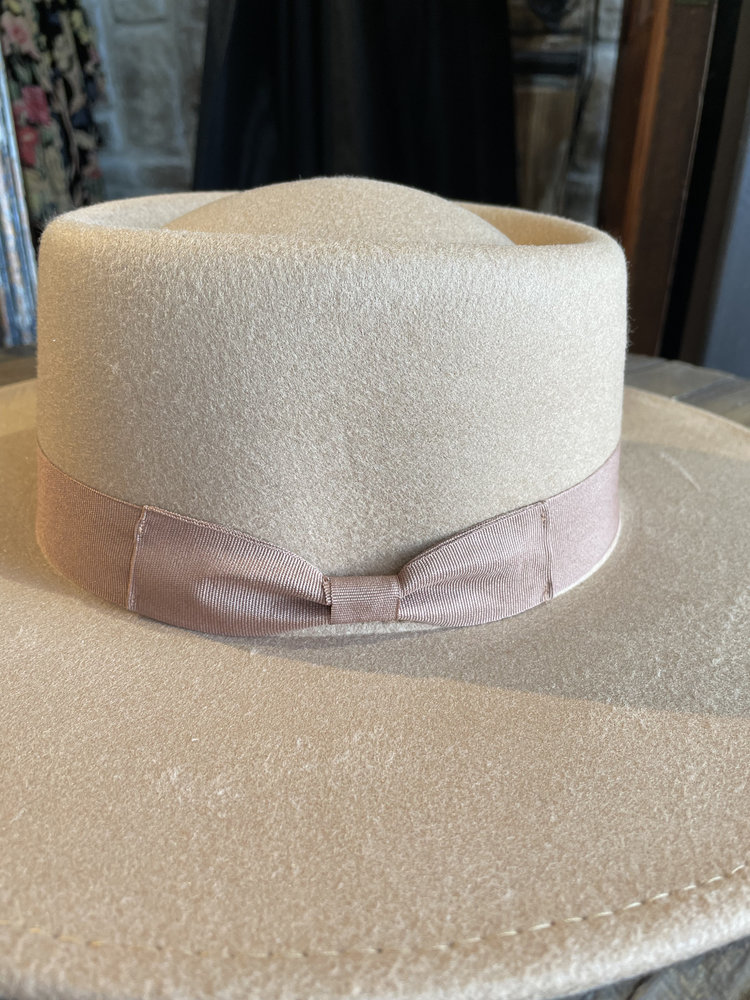 Tan Poly-Felt Hat
