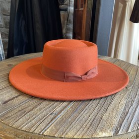 Orange Wool-Felt Hat
