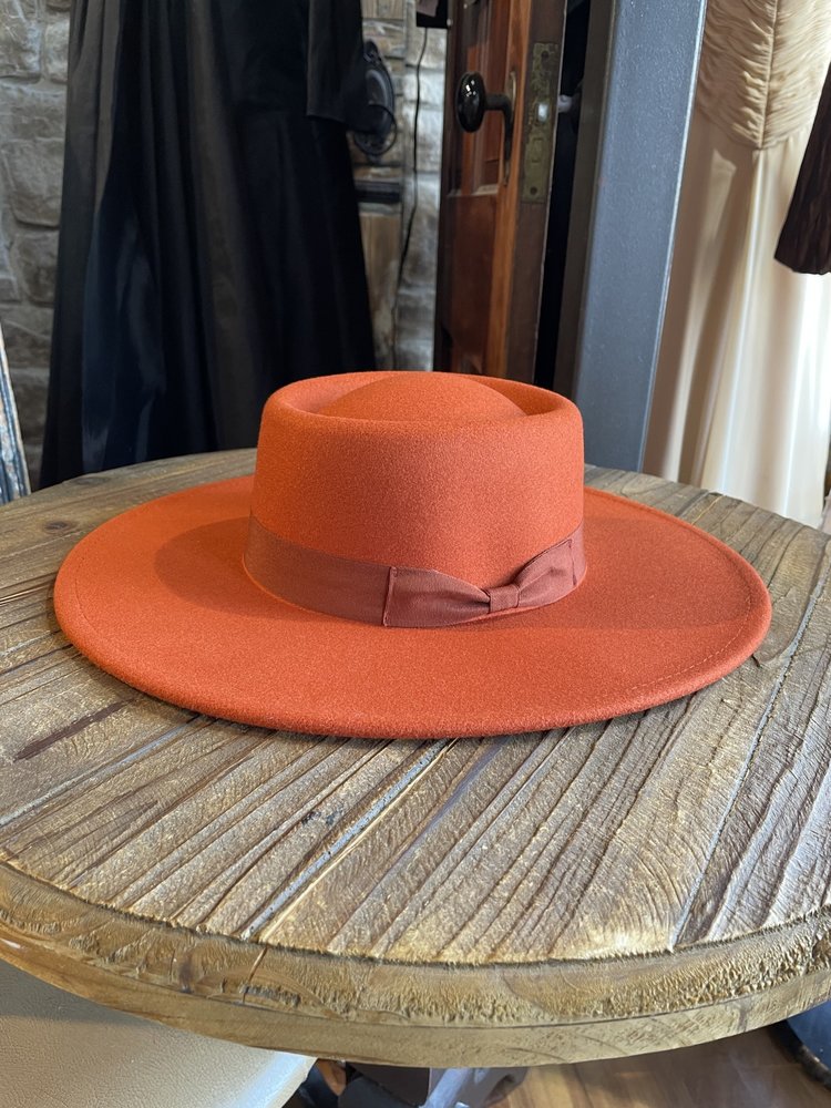 Orange Wool-Felt Hat