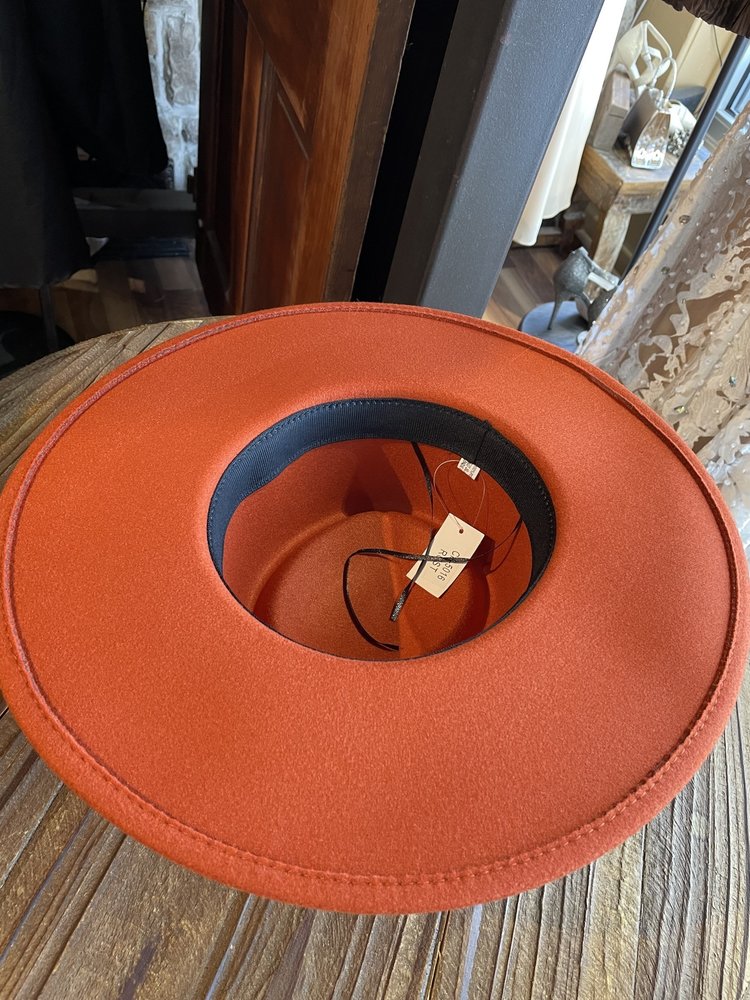 Orange Wool-Felt Hat