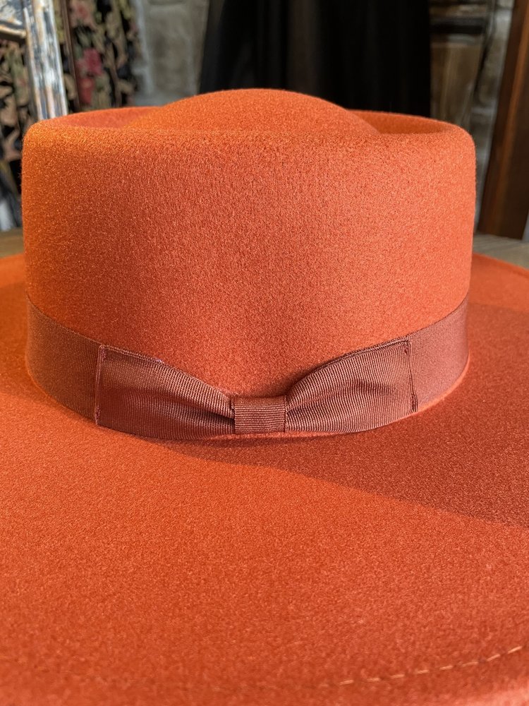 Orange Wool-Felt Hat