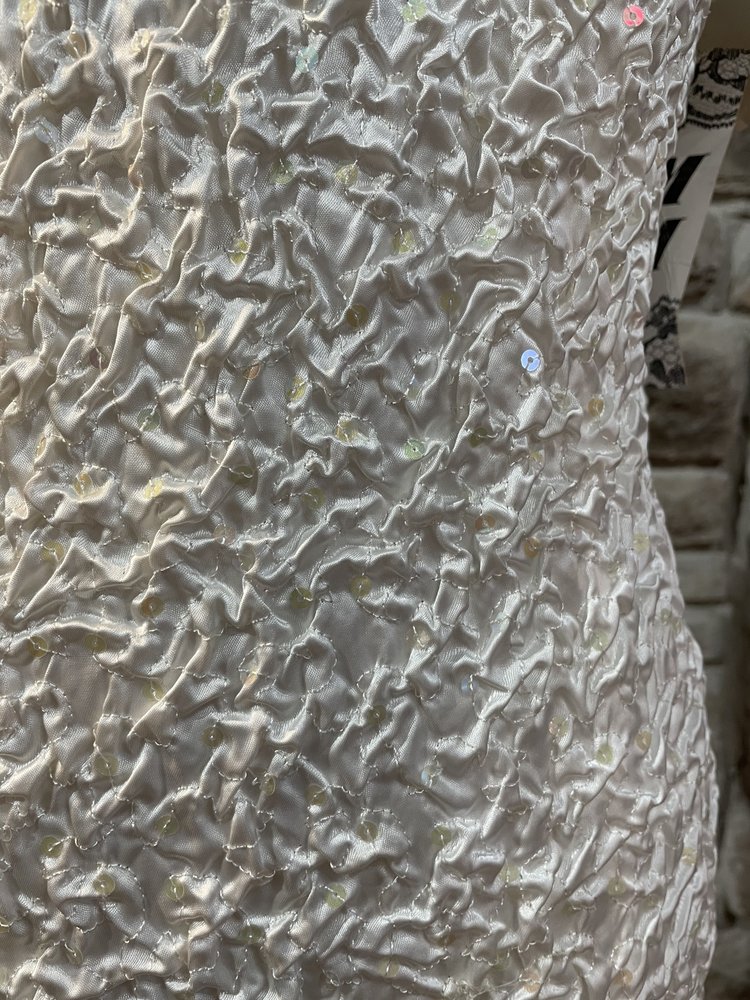 Zum Zum White Sequin Crinkle Dress, Size 11/12