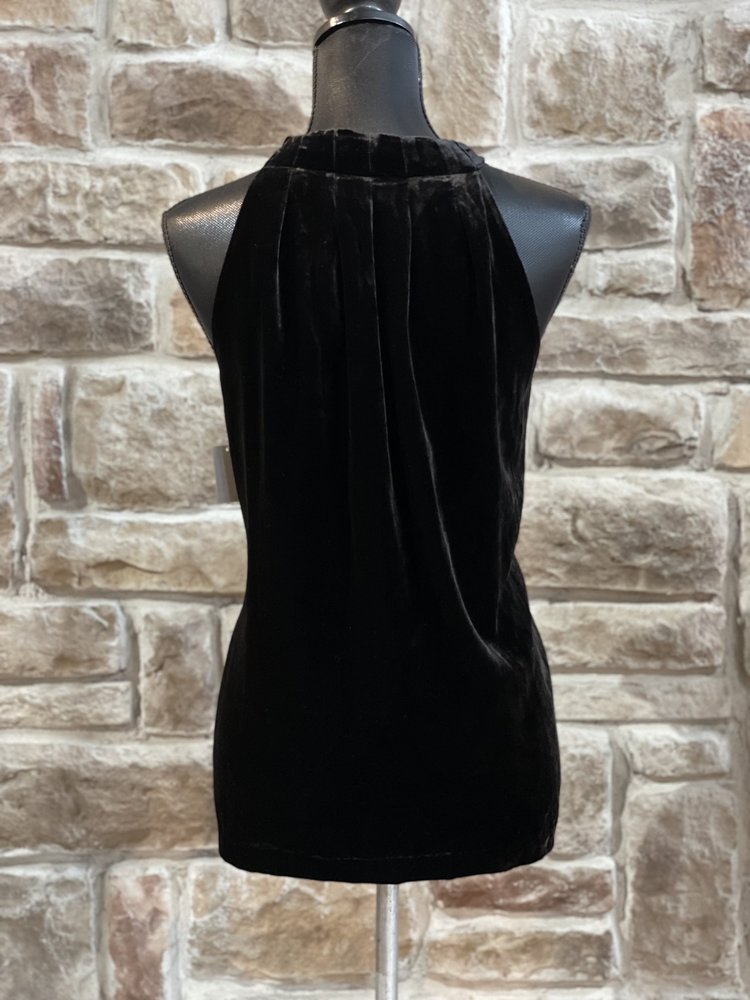 Black Velvet Bow Front Tank, Size L