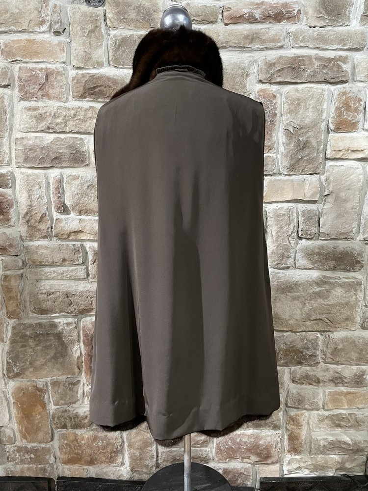 Ranch Mink Notch Collar Coat, Size M