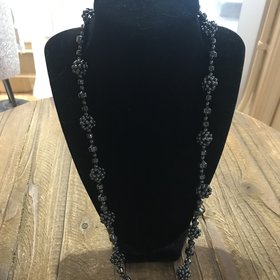 Gun Metal Beaded Necklace