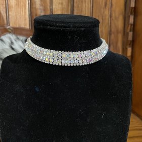 Silver AB Chocker Necklace