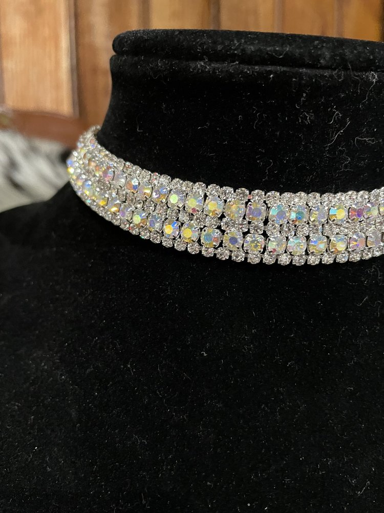 Silver AB Chocker Necklace