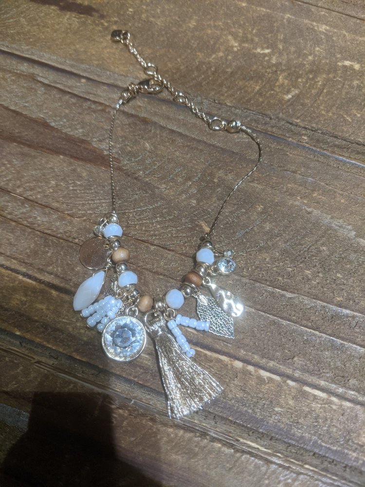 Gold Beaded Charm Bracelet