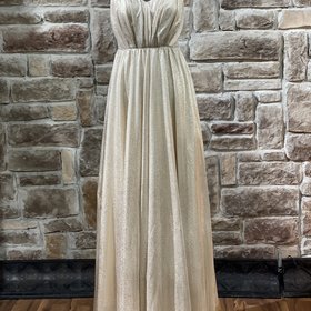 City Studio Gold Metallic Speckled Gown