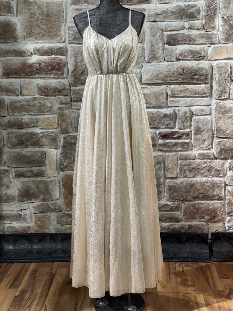 City Studio Gold Metallic Speckled Gown