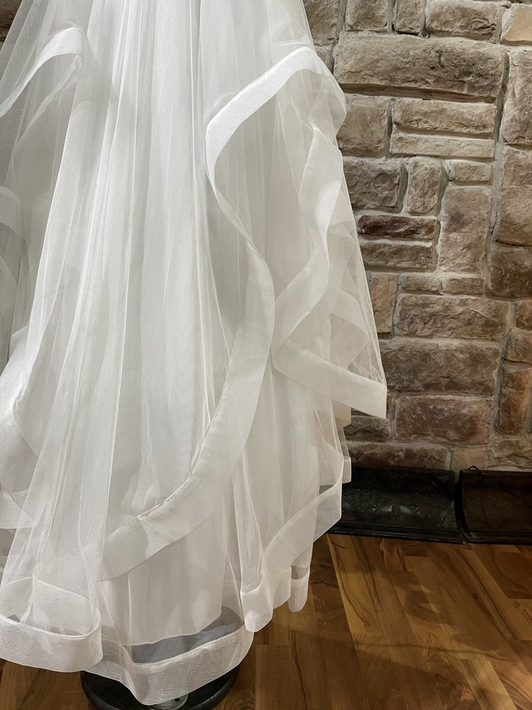 TLC Say Yes to the Prom White and Gold Two Piece Gown