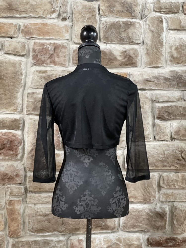 La Scala Black Sheer Bolero Jacket