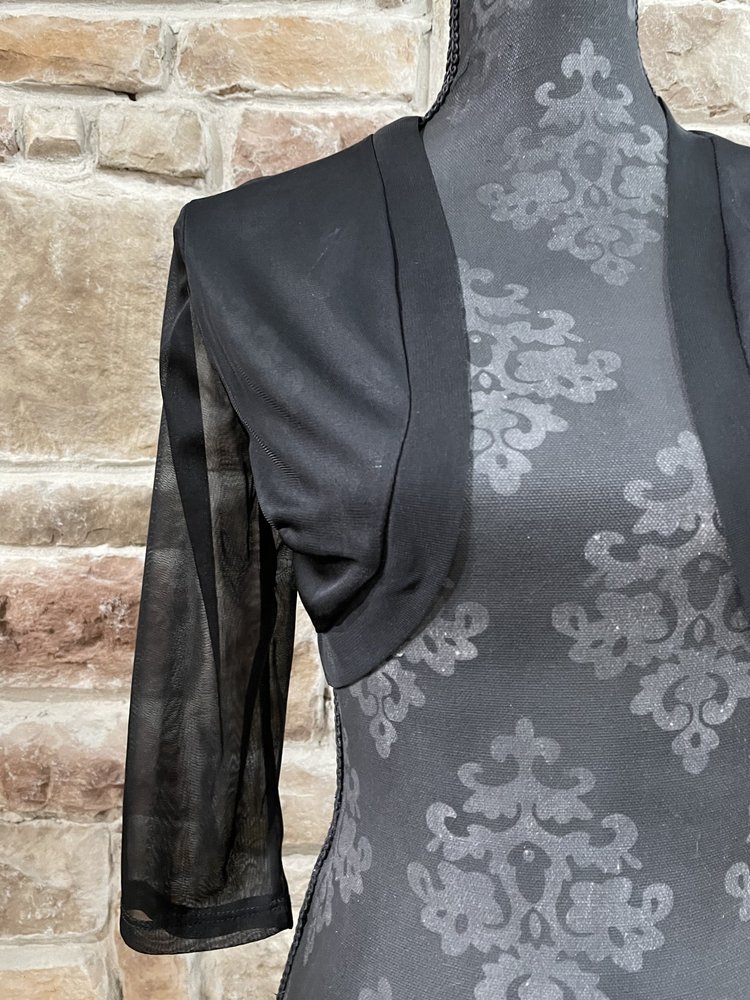 La Scala Black Sheer Bolero Jacket