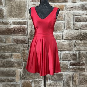 La Scala Red Scuba Skater Dress