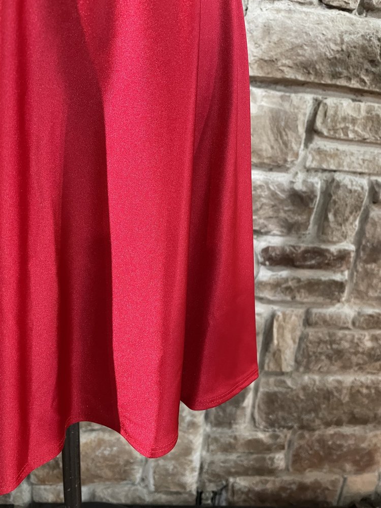 La Scala Red Scuba Skater Dress