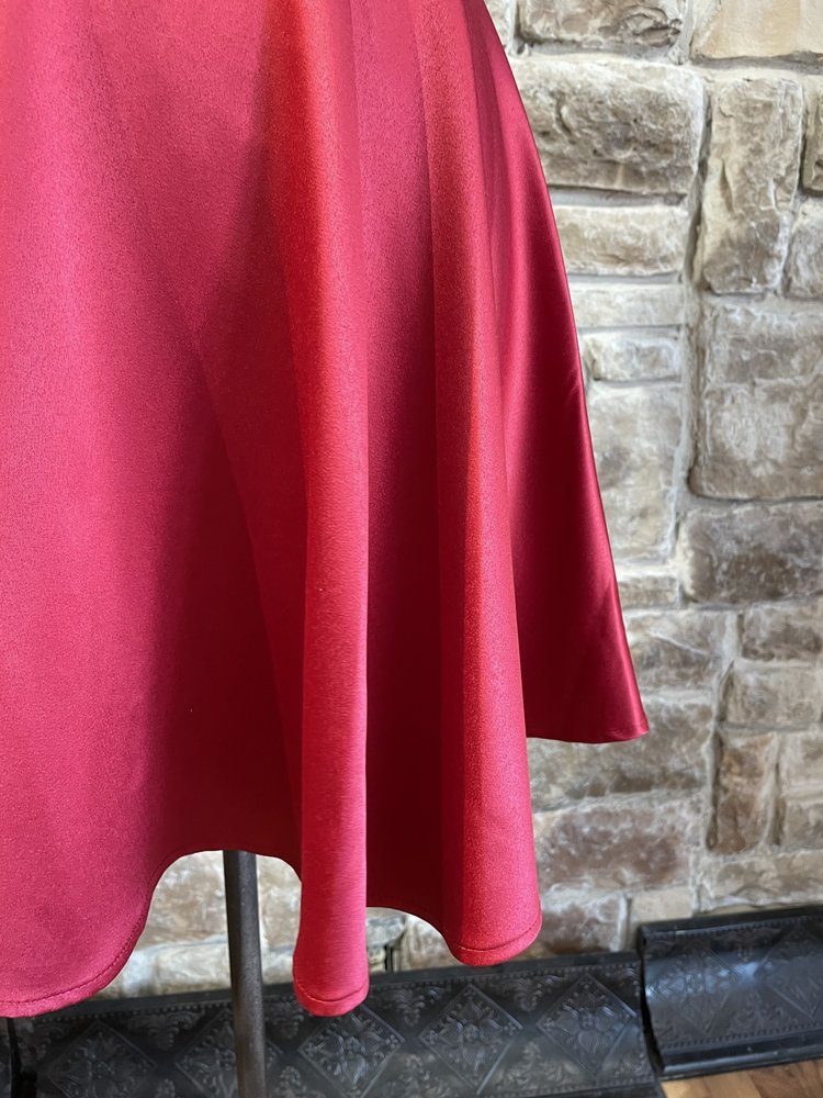 La Scala Deep Red Strappy Back Flare Dress