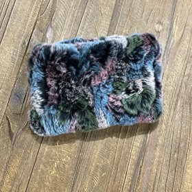 Mixed Green and Blue Knitted Rabbit Headband