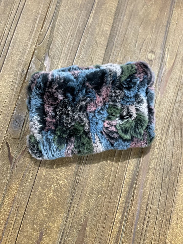 Mixed Green and Blue Knitted Rabbit Headband