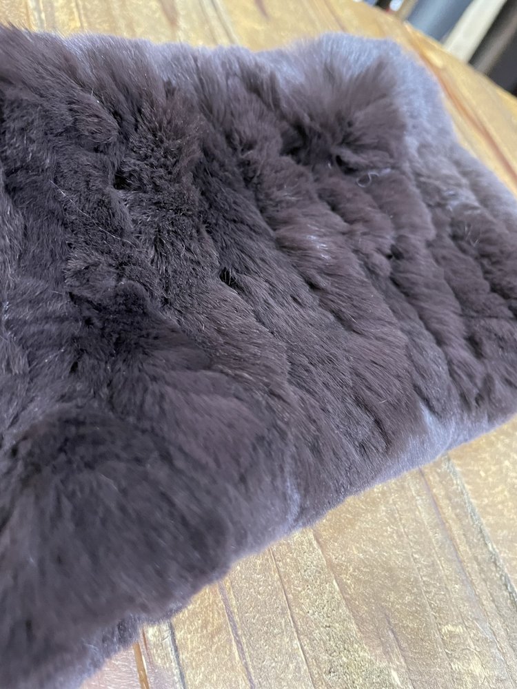 Chocolate Brown Knitted Rabbit Headband