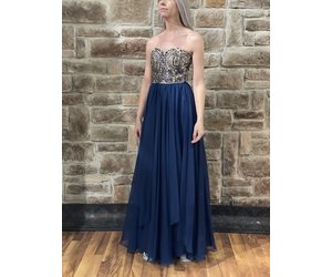 navy beige dress Lotta Midi Dress in Polka Dot Deep Navy