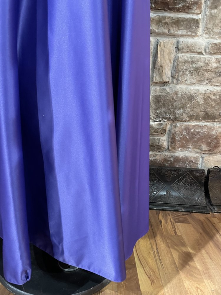 Blush Prom Purple Crystal Embellished Two Piece Gown, Size 6