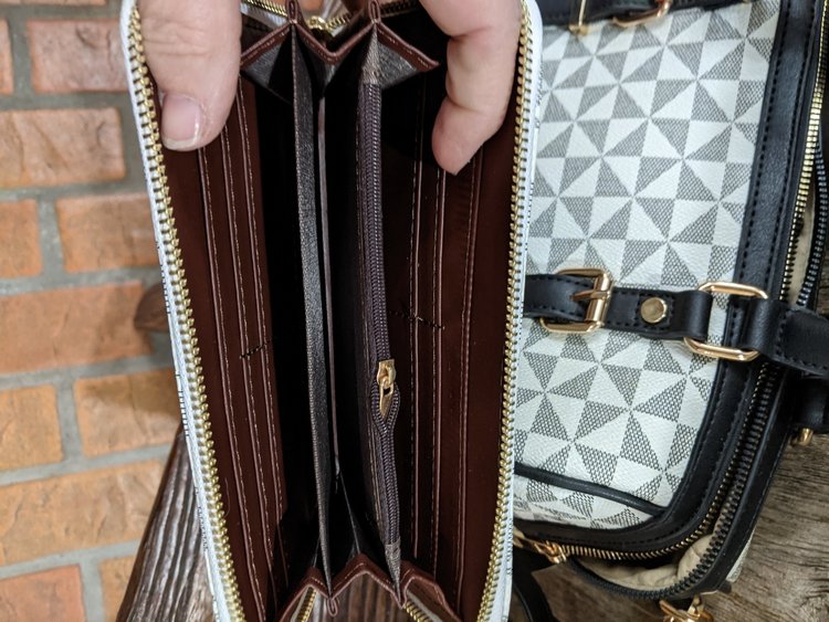Black and White Louis Bag with Wallet
