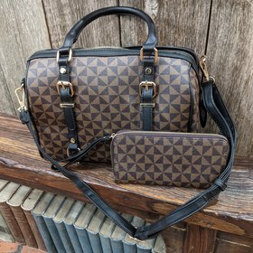 Black and Brown Louis Bag with Wallet