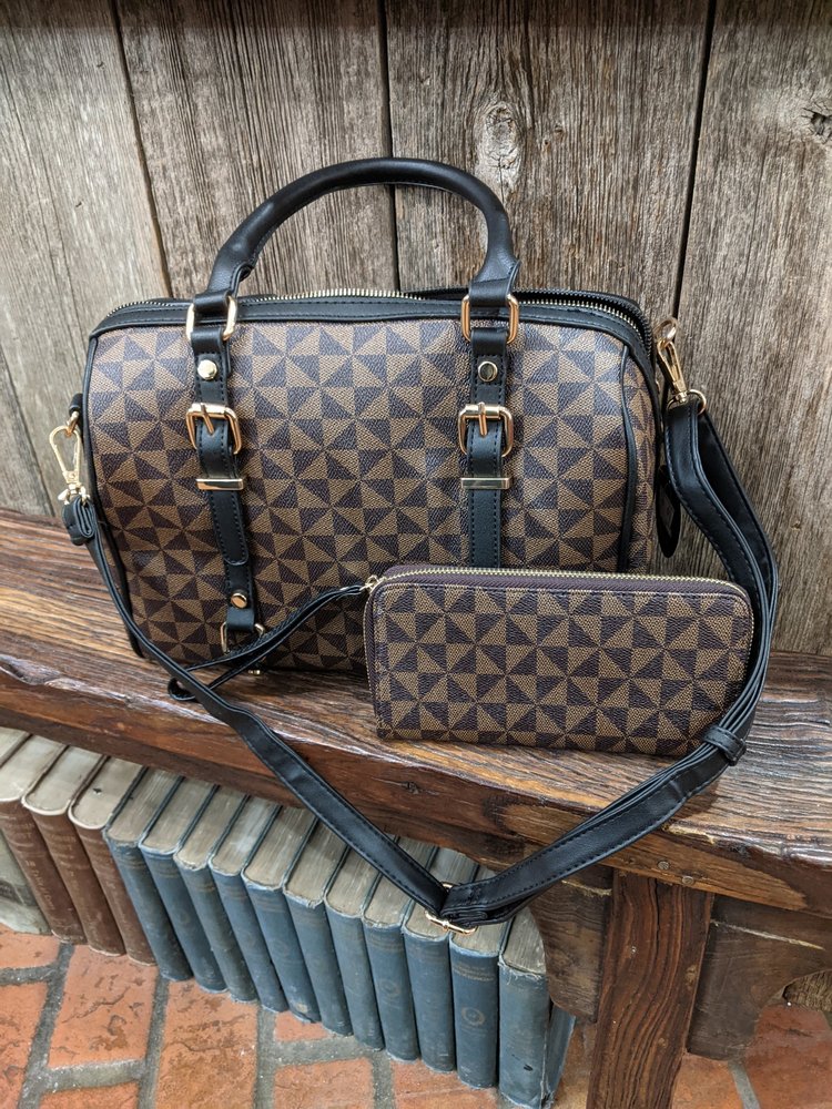 Black and Brown Louis Bag with Wallet