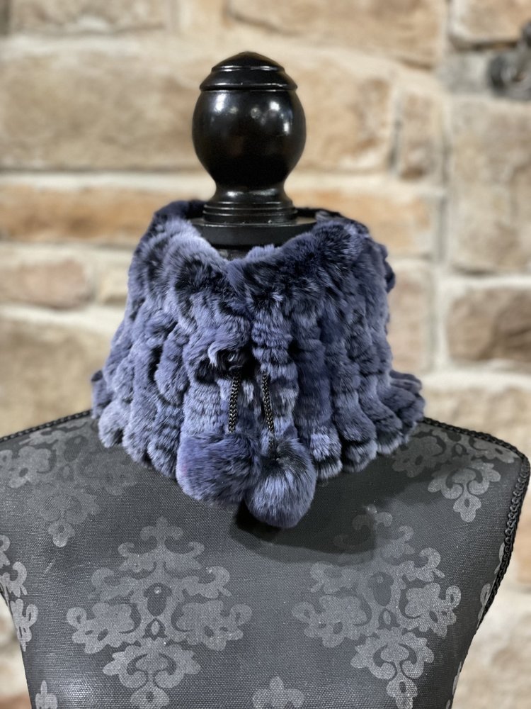 Navy Knitted Rabbit Snood