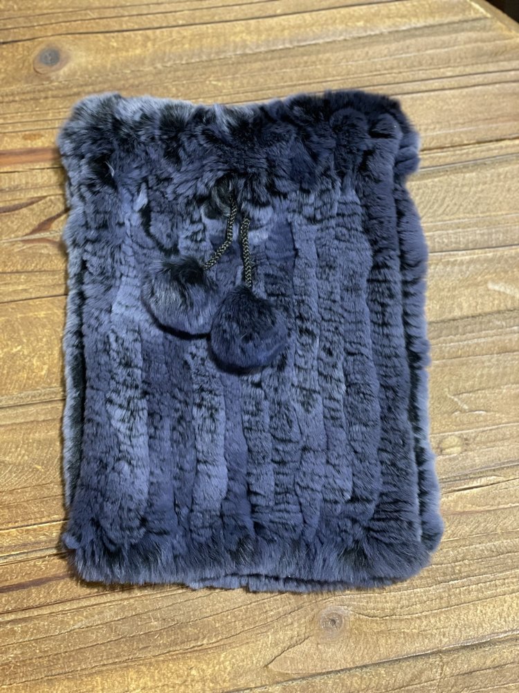 Navy Knitted Rabbit Snood