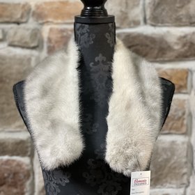 Blue Iris Mink Collar, Size OS