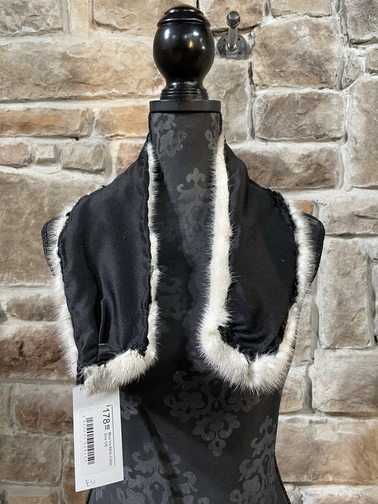 Blue Iris Mink Collar, Size OS