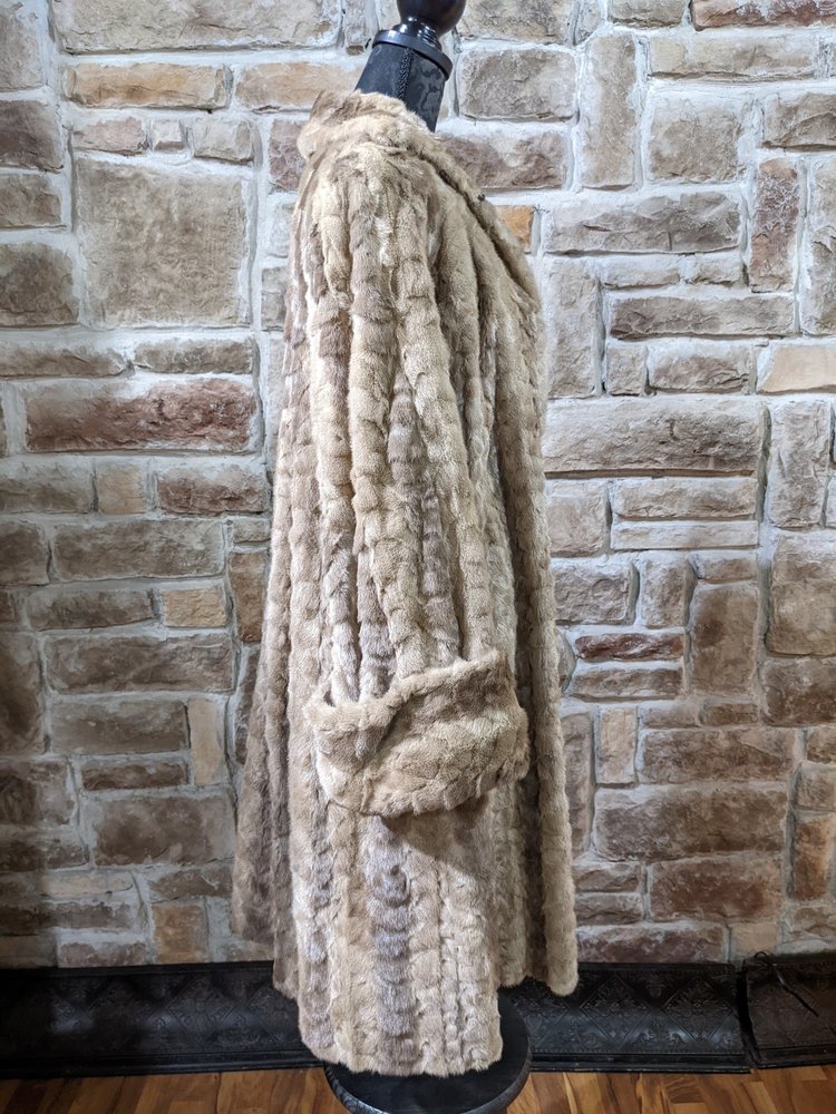 Krieck Furs Dawn Mink Paw Long Coat, Size L