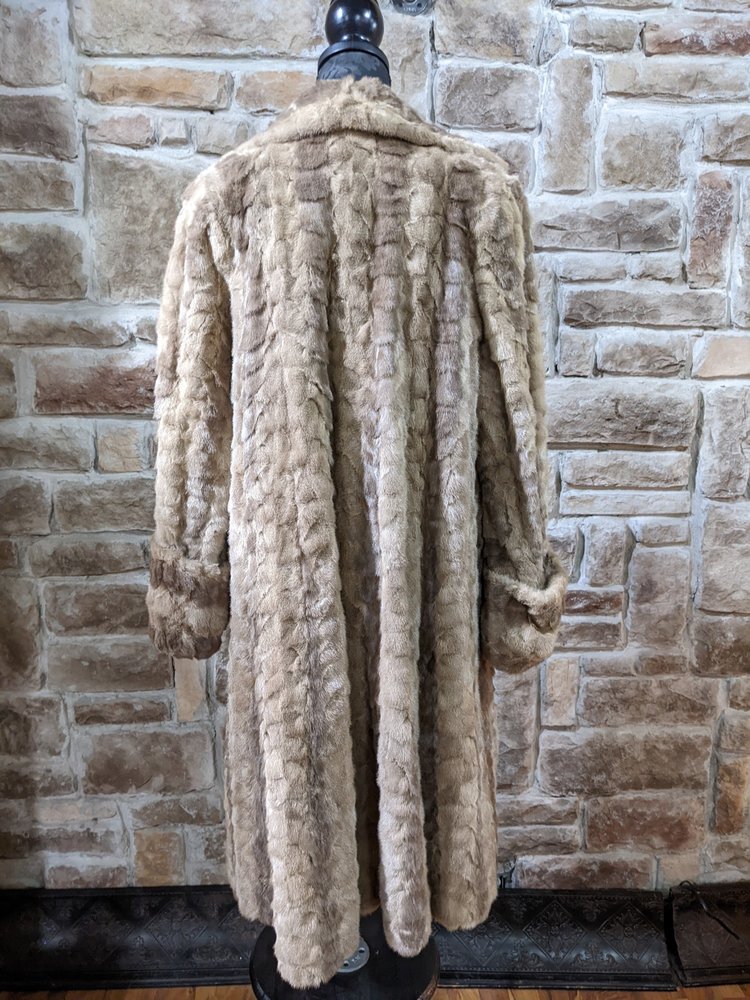 Krieck Furs Dawn Mink Paw Long Coat, Size L