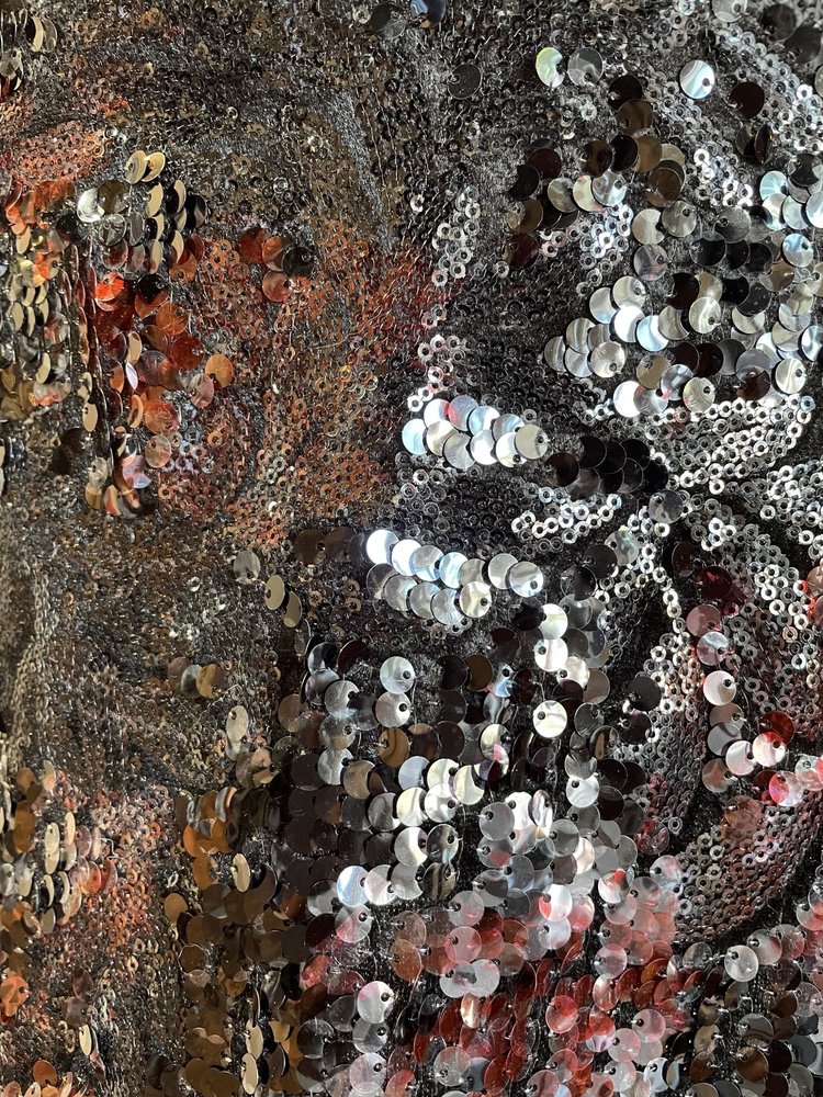 Guess Black and Red Sequin Mini Dress