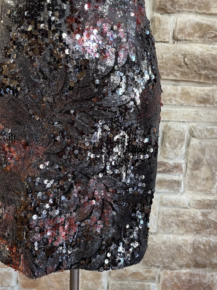 Guess Black and Red Sequin Mini Dress