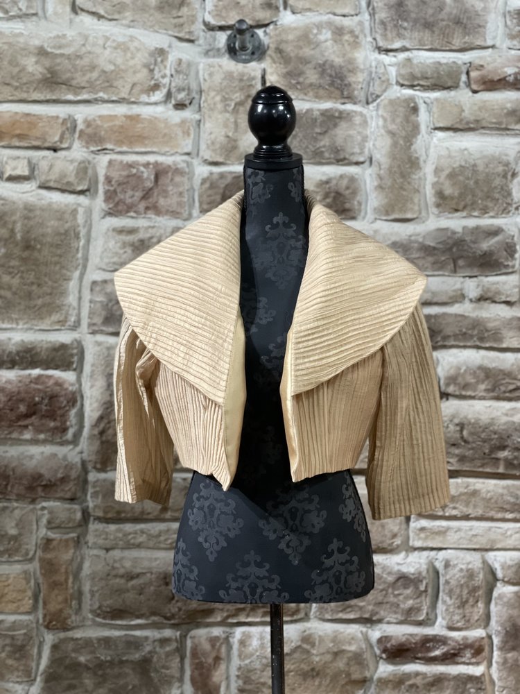 B Michael Gold Plateau Bolero, Size 16