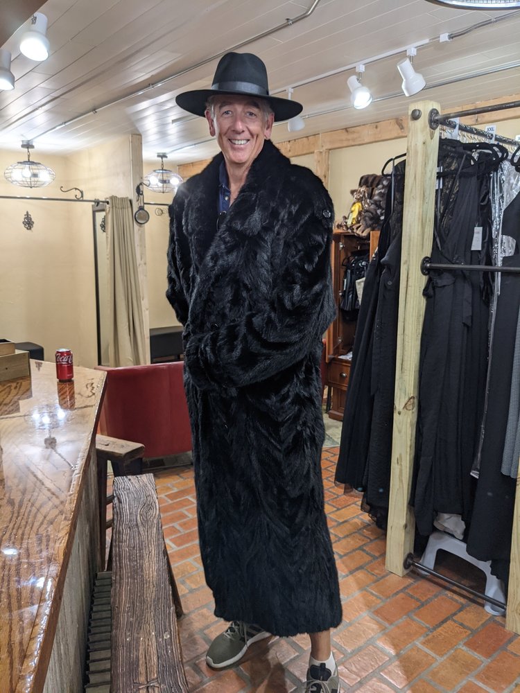 Furs of Distinction Black Mink Paw Trench Coat, Size 2XL