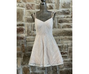 White Sequin Mesh Overlay Dress - Elements Unleashed