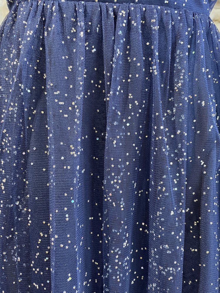 Speechless Navy Gold Speck Tulle Dress
